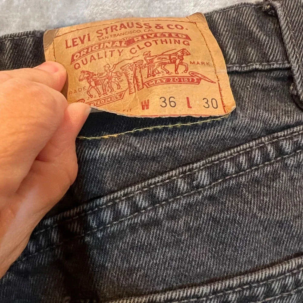 Levis 550 Jeans Mens 36x30 (see measurements) Black Made in USA‎ Relaxed Fit